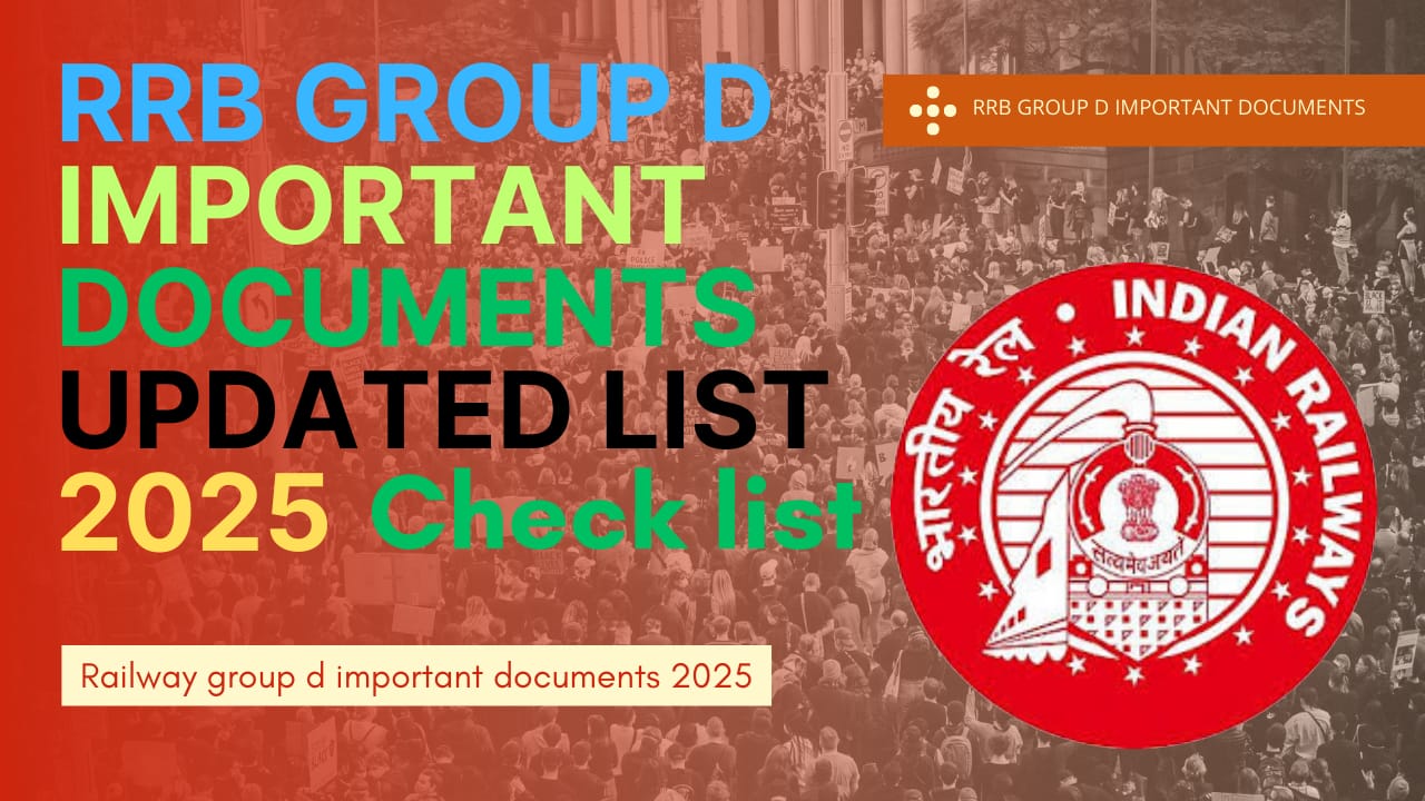 RRB Group D Important Documents for Apply Online