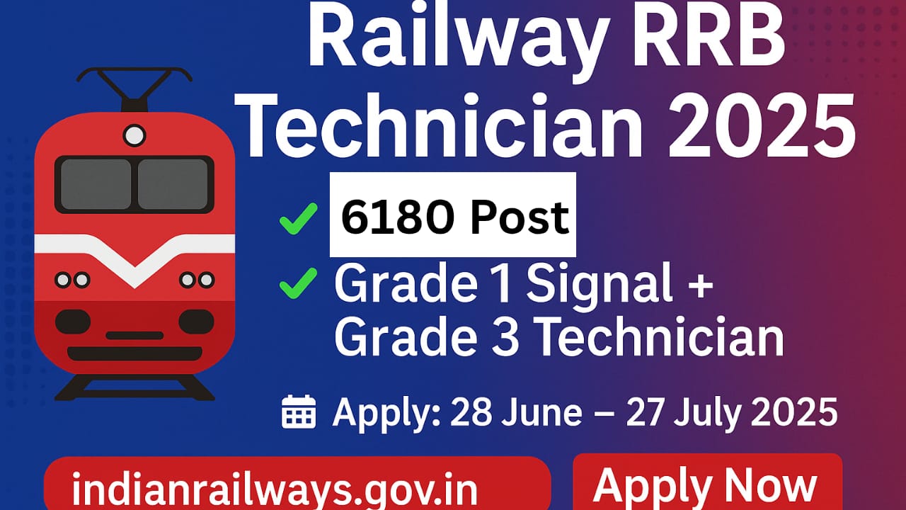 Railway RRB Technician Online Form 2025