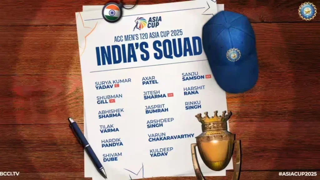 Asia Cup 2025 Squad Announced